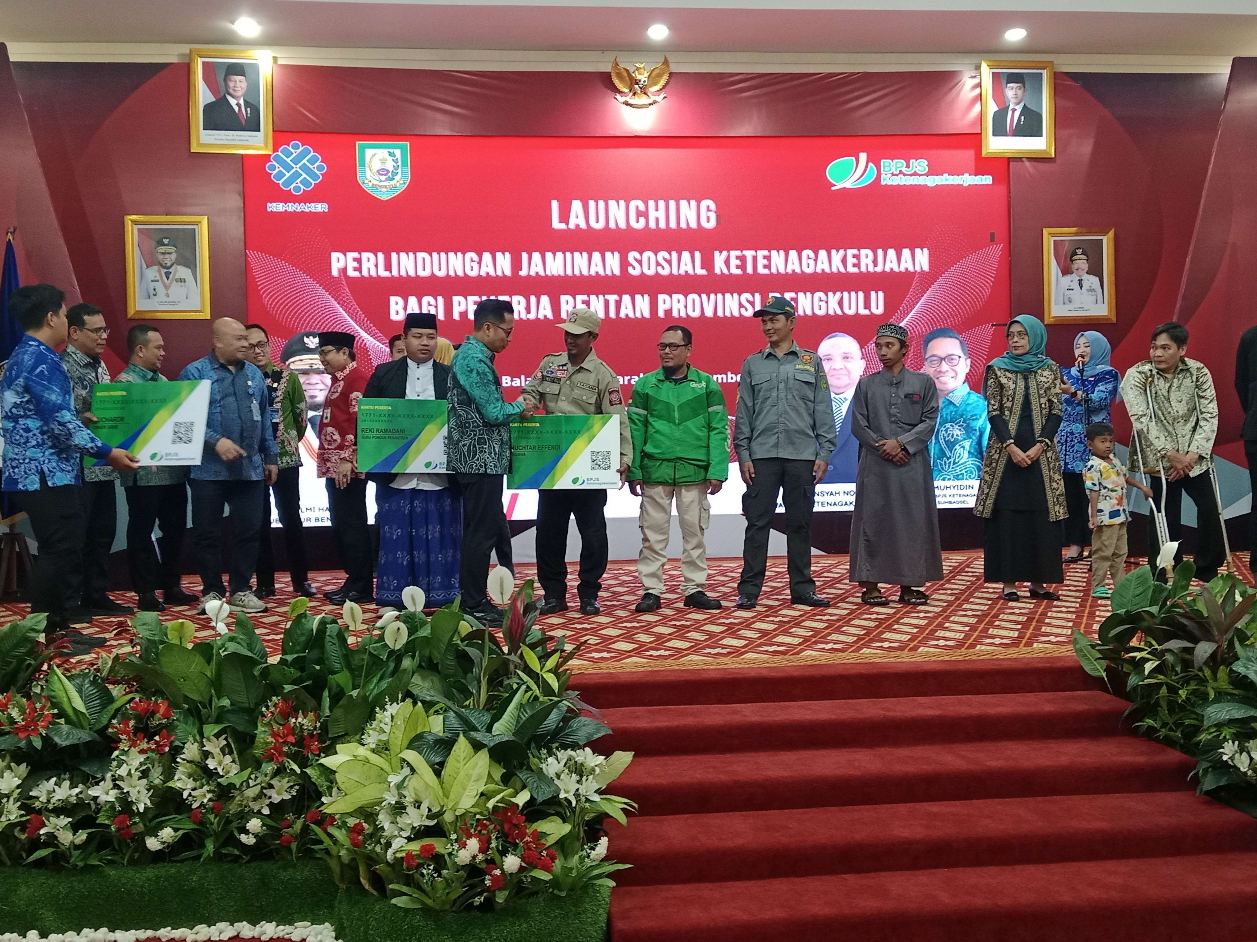 Bengkulu Launching Perlindungan Jaminan Sosial Ketenagakerjaan bagi Pekerja Rentan